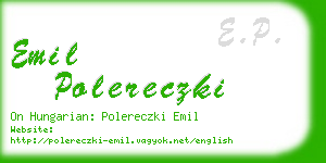 emil polereczki business card